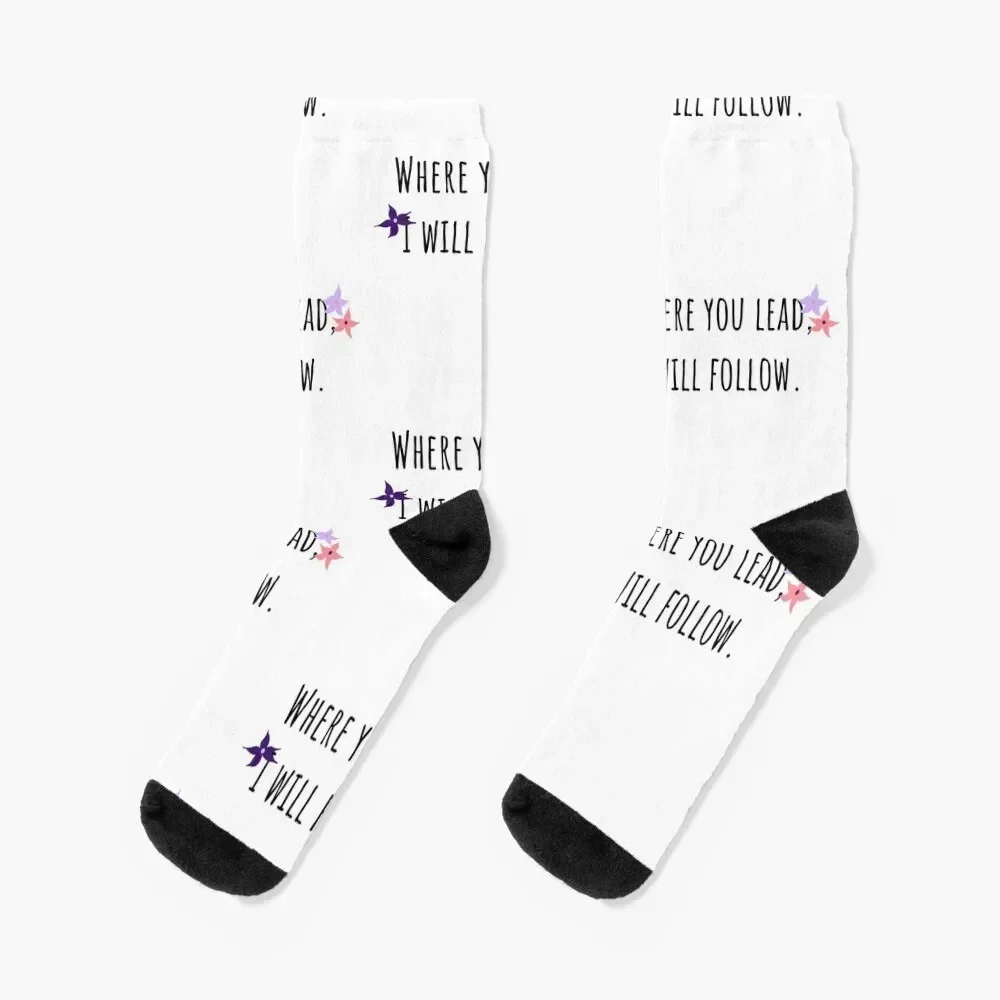 Where you lead, I will follow. Socks summer hockey winter gifts kawaii Socks Woman Men's