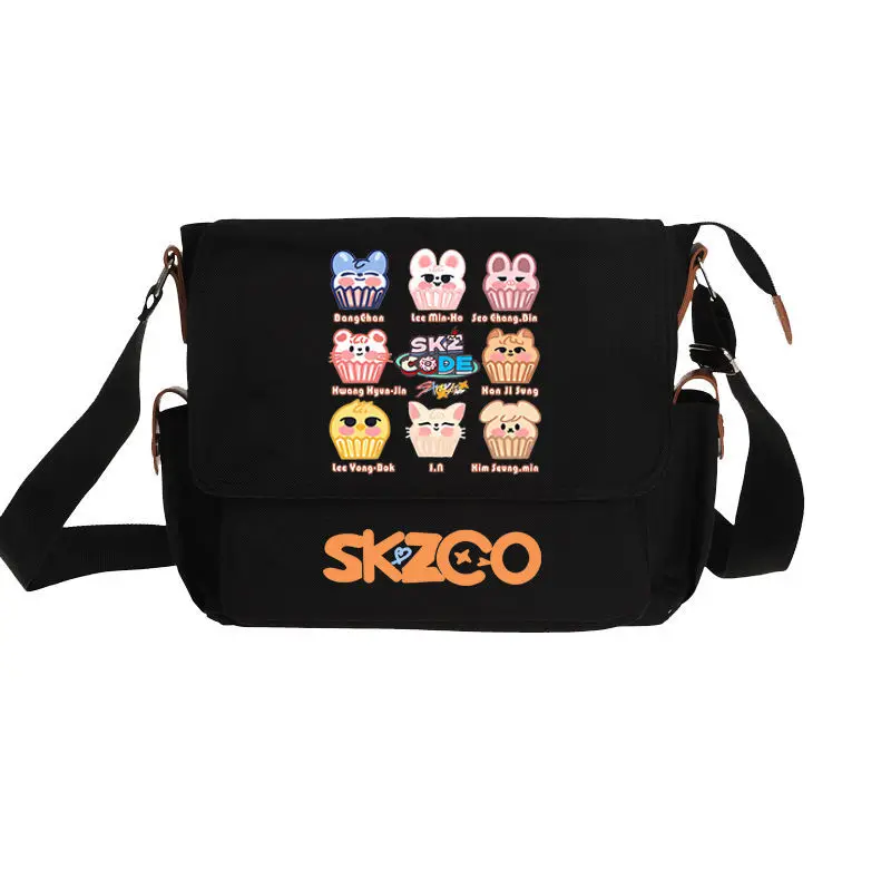 

SKZOO Stray Same Style Support Merchandise Middle School Student Schoolbag, Single-shoulder Crossbody Bag Daily Necessities