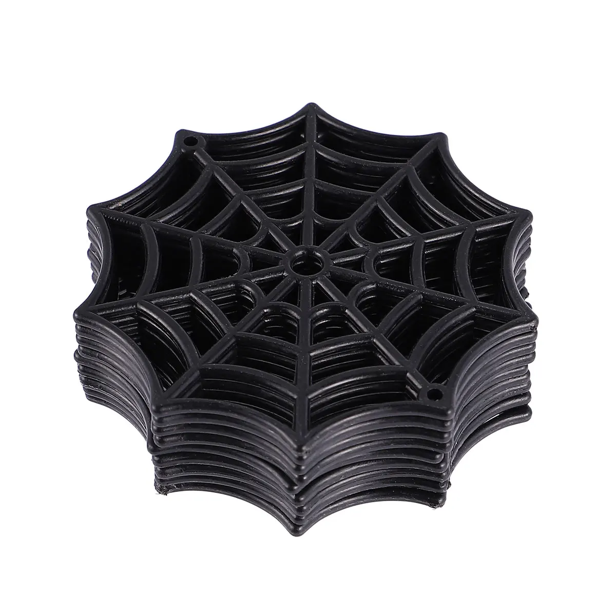 50pcs Halloween Themed Placemat Spider Web Coasters Placemat Decorative Table Placemats Doilies Halloween Decorarion Supplies