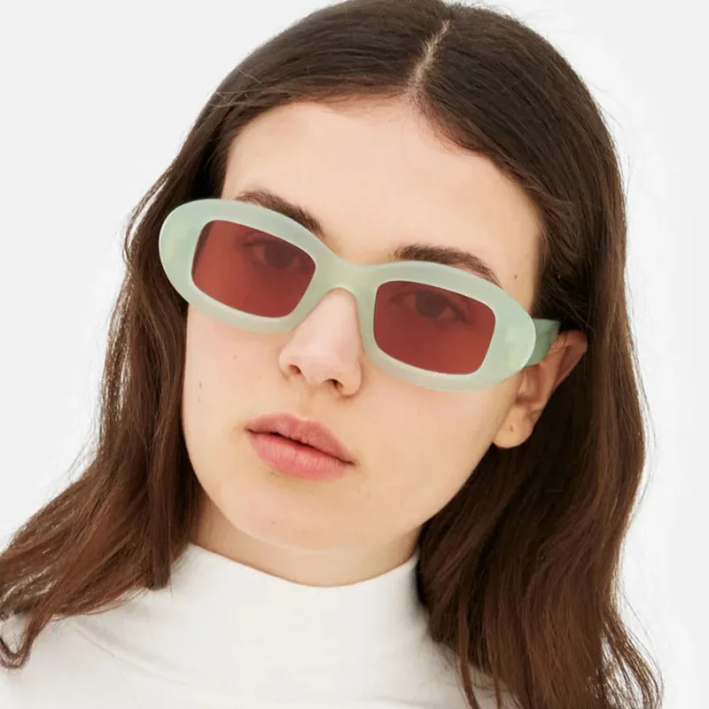 Radfahren Neue Elliptische Retro Mode Sonnenbrillen Frauen Dicken Rahmen Gläser Premium INS Sonnenbrille Sonnencreme Trendy Brillen