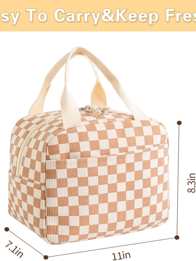 Cute Lunch Tote Bags Reusable Insulated Lunch Box Large Capacity Reusable Insulated Cooler for Work/Picnic/Travel