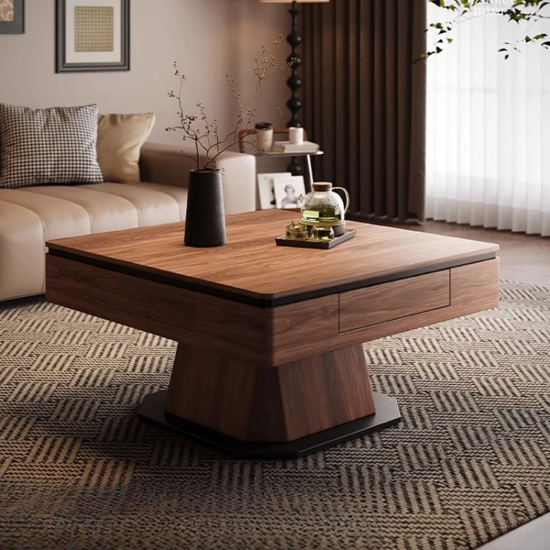 

Liftable mahjong table, living room, household automatic solid wood mahjong machine, coffee table, dining table, integrated