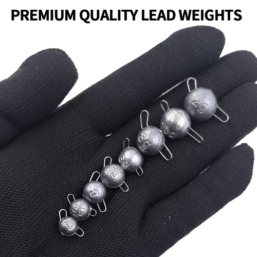 Imagen 2 del producto 50/40/35 Cannonball pesas de Pesca plomos configuración rápida Jig cabeza bola plomo Cheburashka peso para lubina trucha Pike perca Pesca