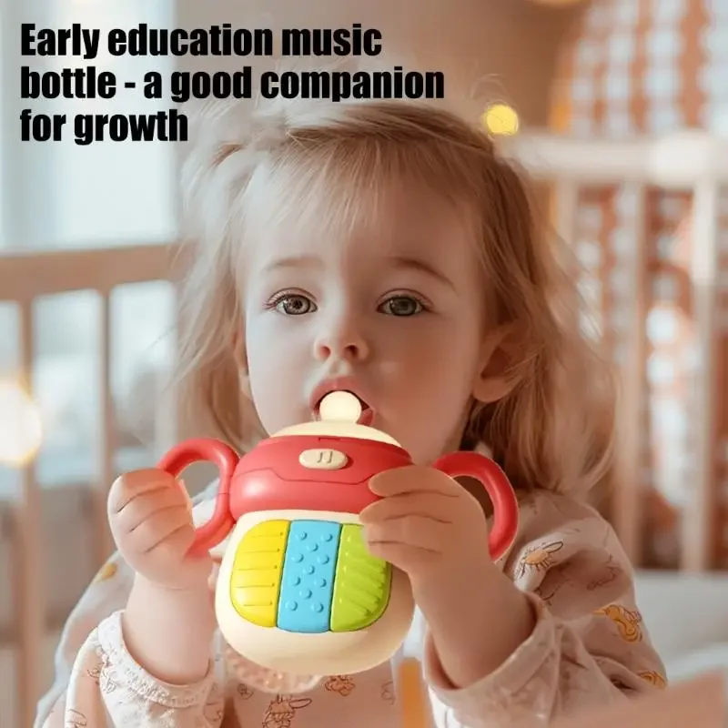 جهاز راديو محمول للأطفال مزود بإضاءة صوتية تفاعلية وآمنة ومشغل موسيقى وراديو وجهاز تطوير اللغة للتعلم المبكر 15UB