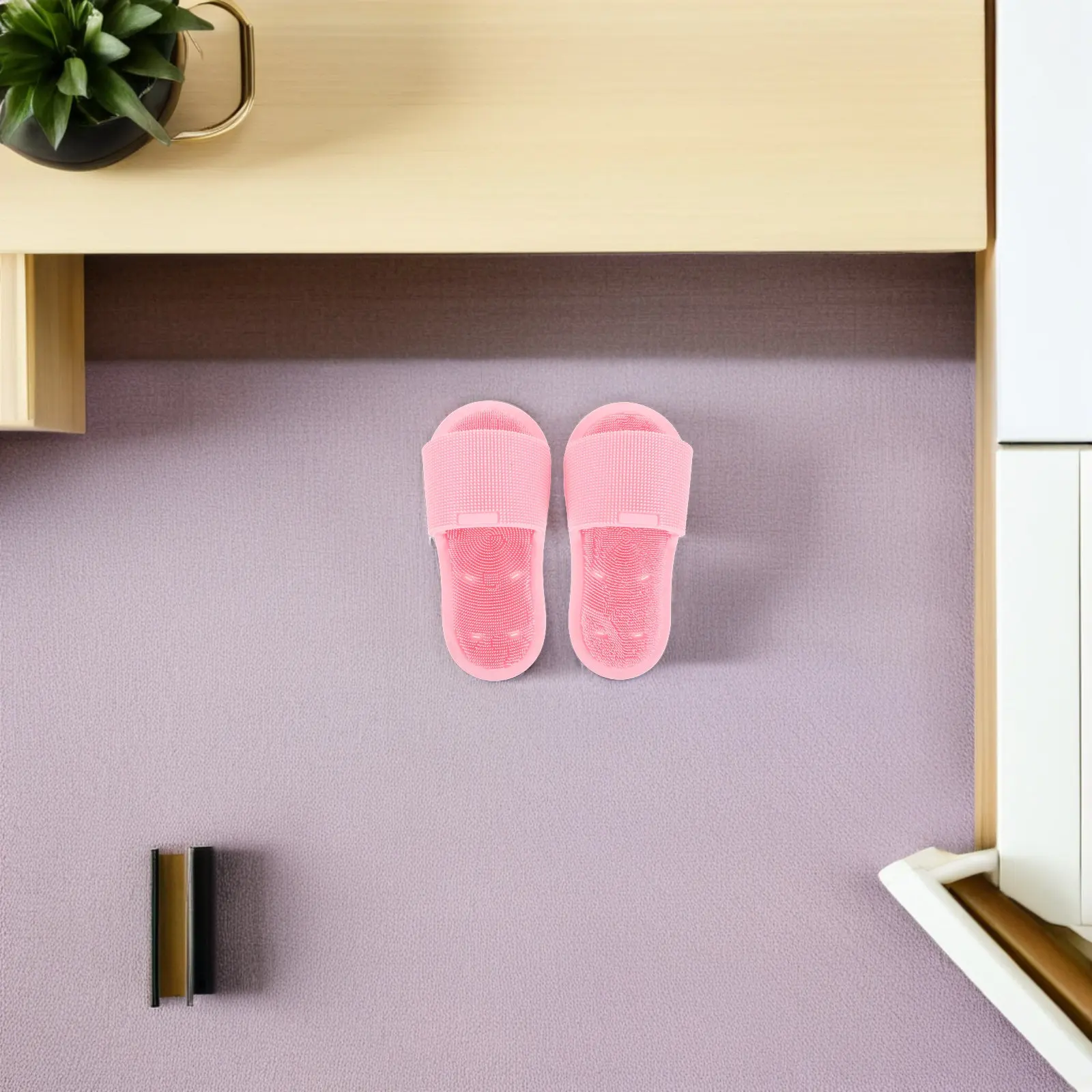 

2Pcs Silicone Massage Foot Scrubber Shower Slippers Non Slip Suction Cup Foot Cleaner Mat Dead Skin Exfoliator