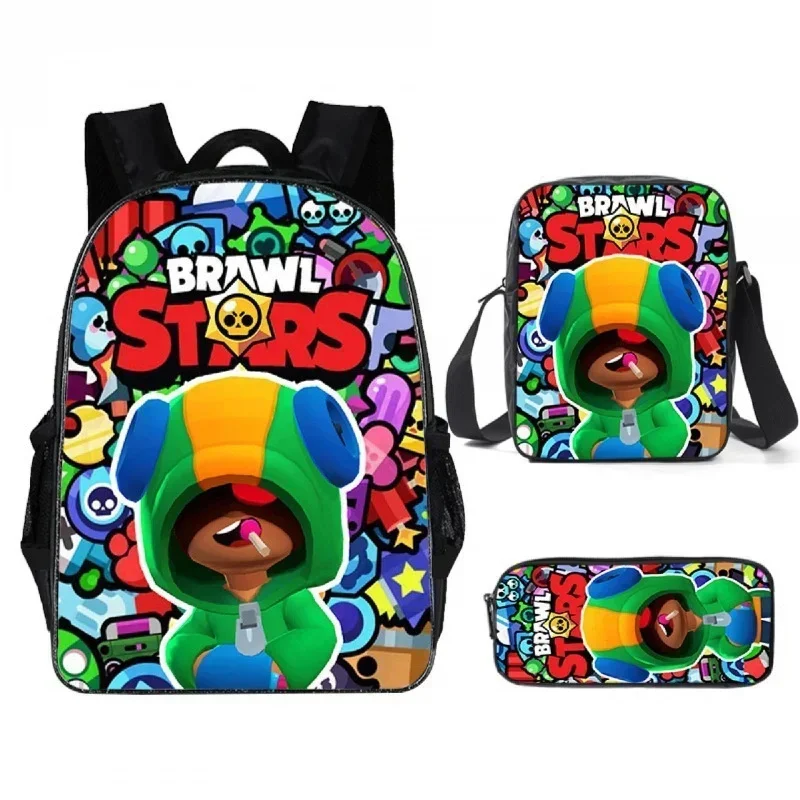 New Boy Backpack Wilderness Fighting Backpack Little TreasureMary Children\'s Cartoon Anime Backpack Shoulder Bag Pencil Case