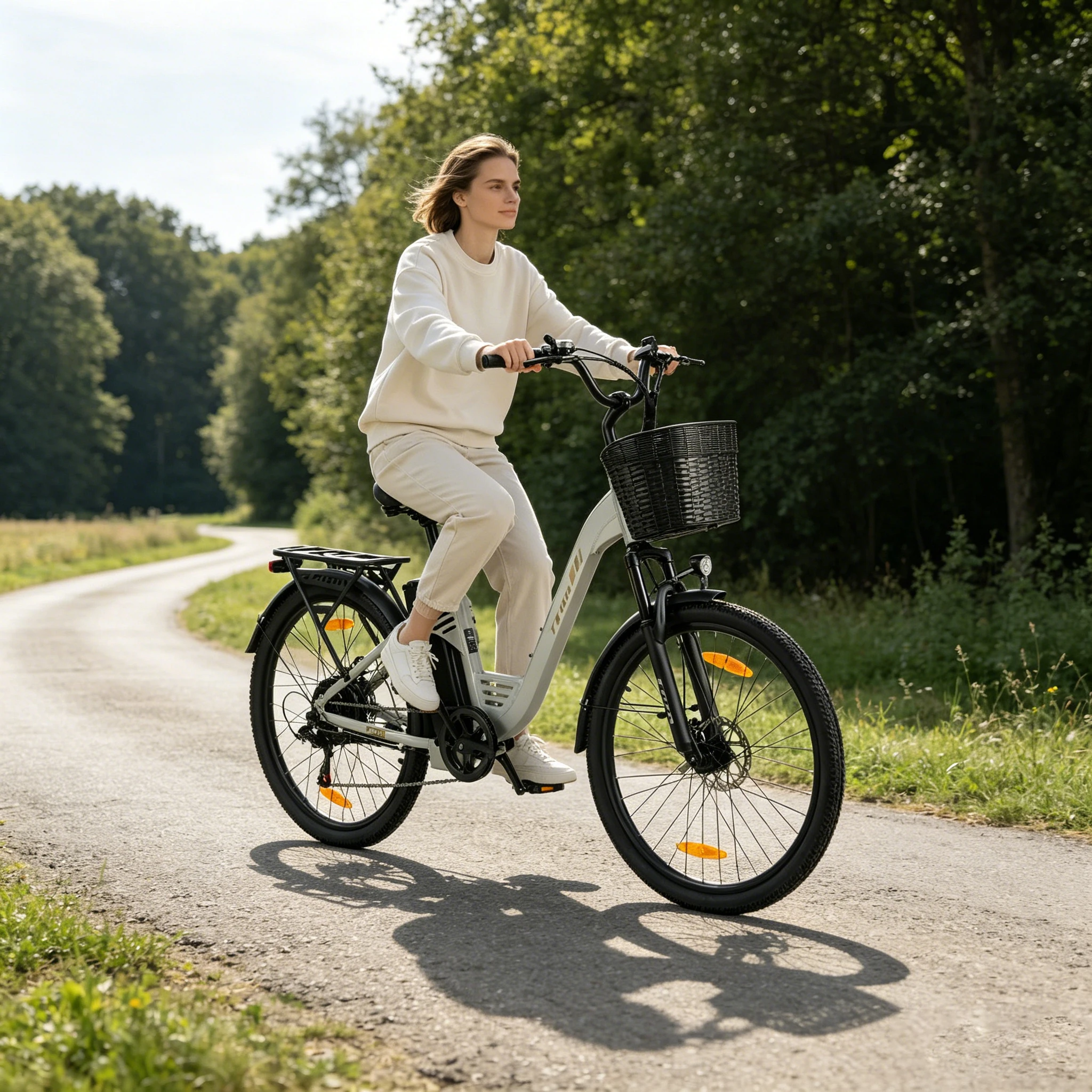 TTGO C2 PRO Erwachsenen 250W Elektrofahrrad 36V 648WH Aluminium-Rahmen E-Bike, 7-Gang-Getriebe, Doppelscheibenbremse Citybike für Herren – Detail 2