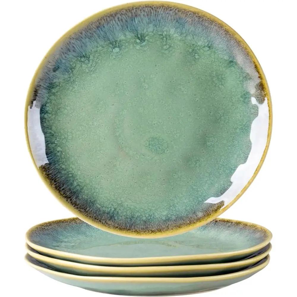 

Ceramic Dessert Plates, 8.5 Inch Salad Plate Set of 4, Porcelain Snack Serving Dishes for Cake, Kitchen, Microwave & Dishwasher