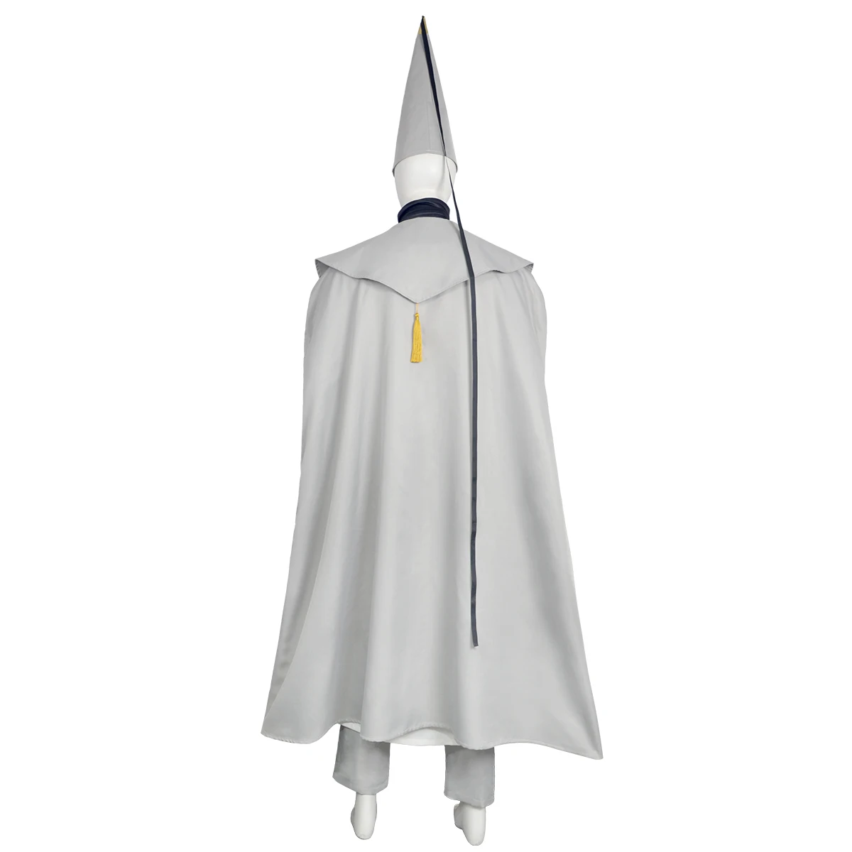 Magician Qifrey Cosplay Outfit Anime Style Gray Cloak Robe With Belt Pointed Hat Full Set Halloween Festival Party Costume view 2