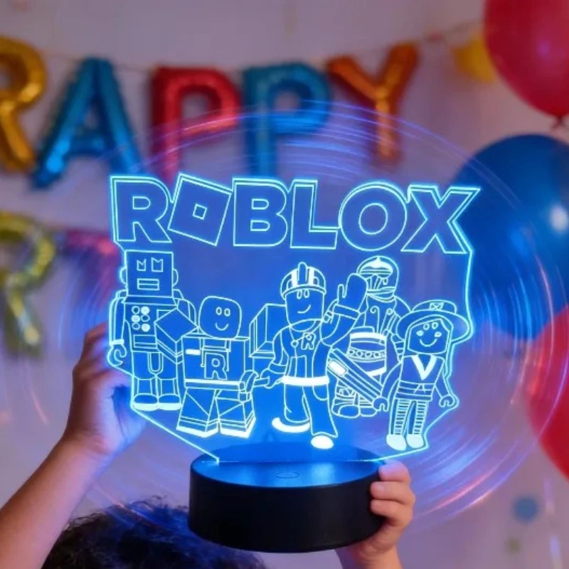 Creativity Game ROBLOXS Series 3D Night Light Cartoon Character Touch Remote Control Lamp Boys and Girls Gifts