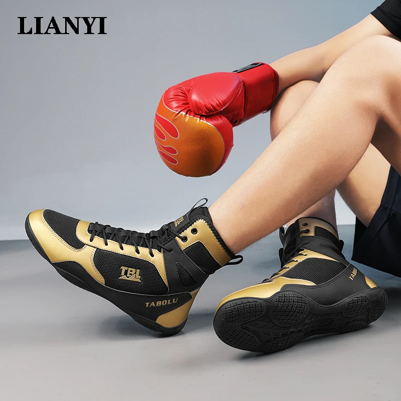 

Lianyi 2026 New Men's Professional Combat Shoes, Comfortable and Breathable, Men's Weightlifting and Wrestling Shoes, Plus Size