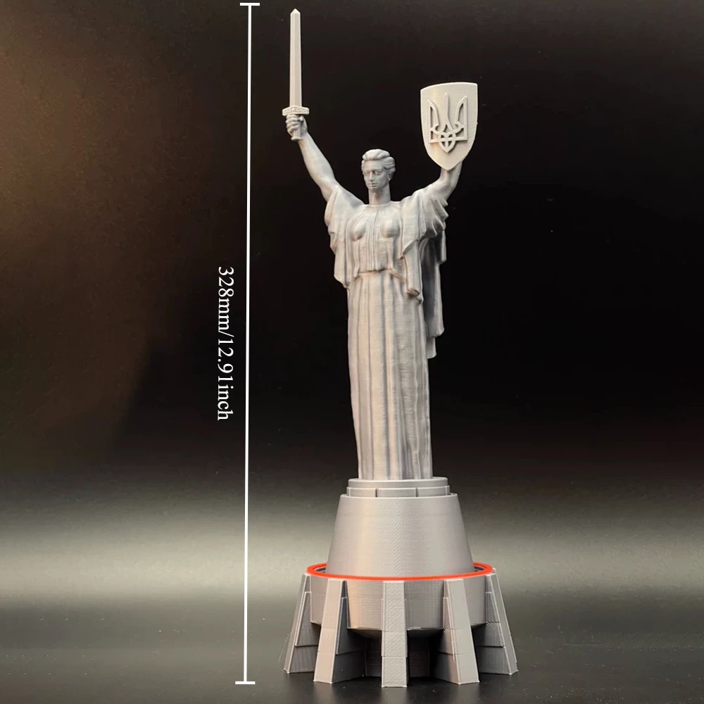 328mm Ukraine Motherland Monument 3D Printed Model Kyiv Landmark Statue Miniature Model Decoration Craft Gift
