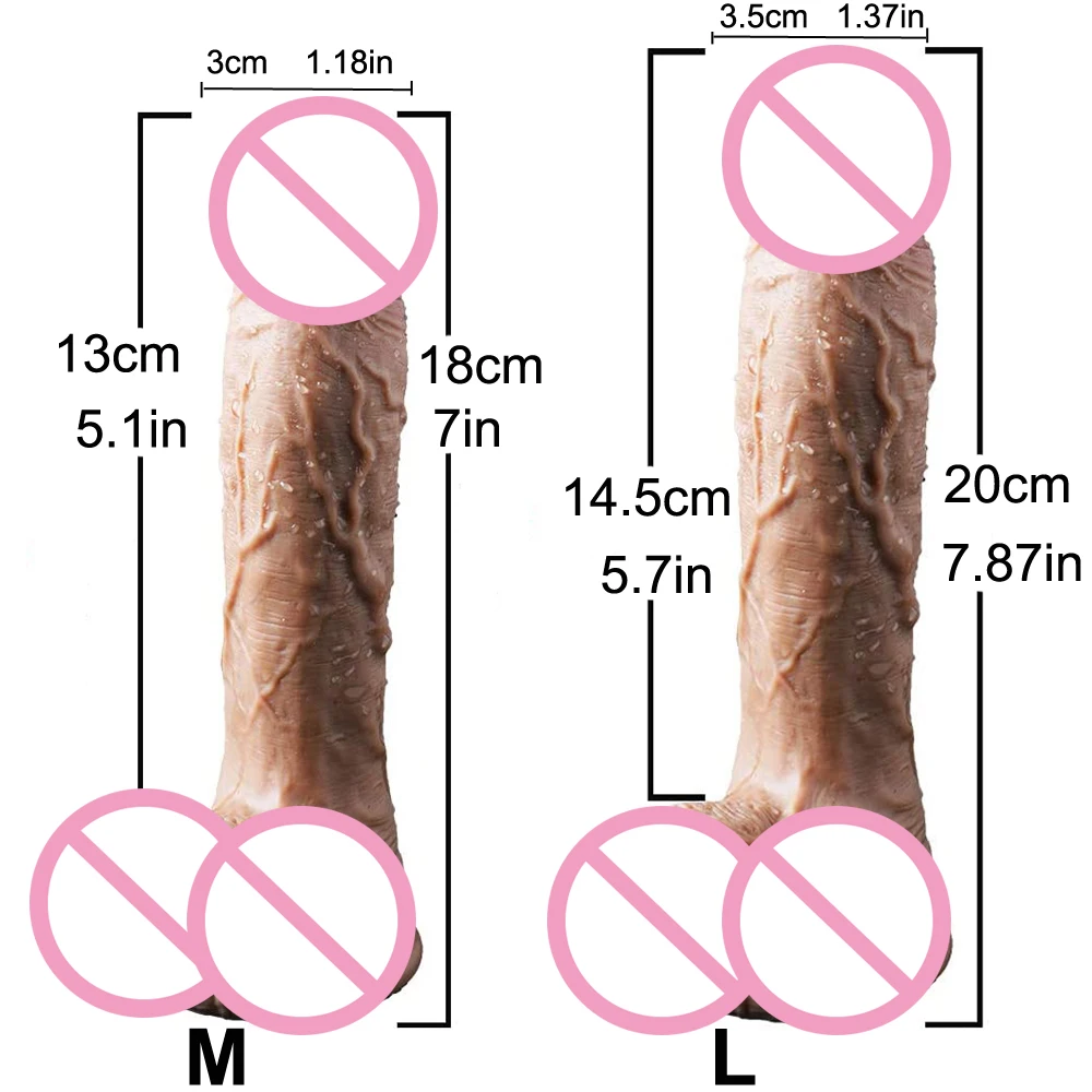 Realistic Dildo Dual Density Liquid Silicone Cock with Suction Cup,Lifelike Penis Sex Toy Flexible Female G Spot Masturbation