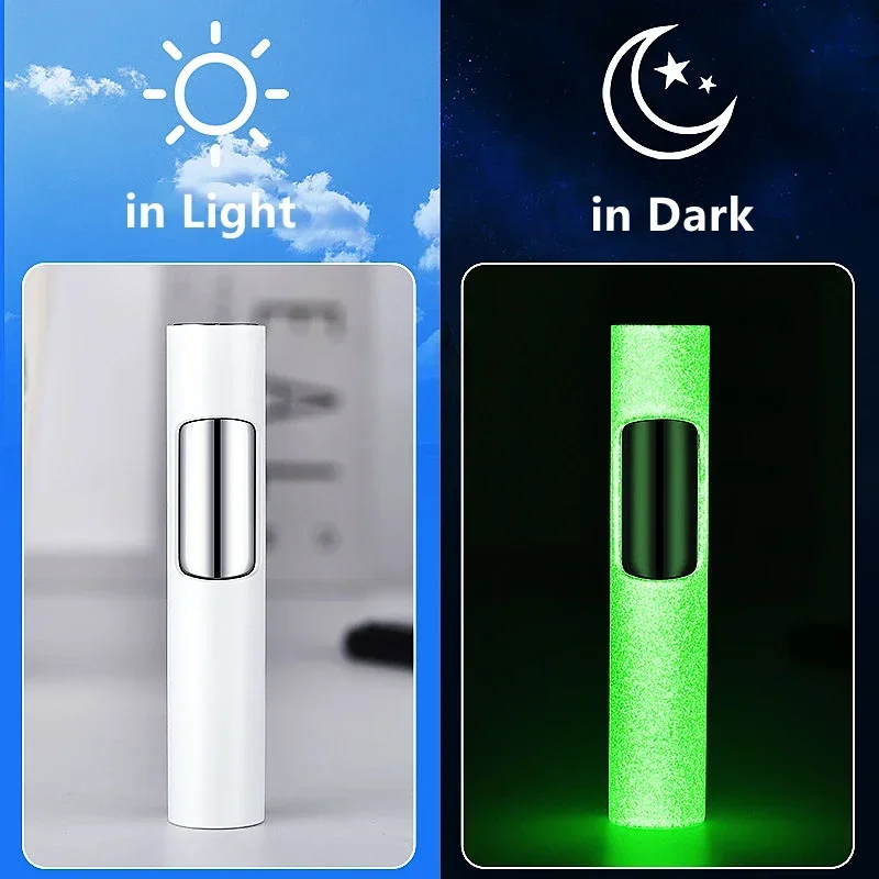 New Metal Luminescent Inflatable Lighter Windproof Jet Cigarette Cigar Accessories Pen Air Brush Butane Lighter Men\'s Gift