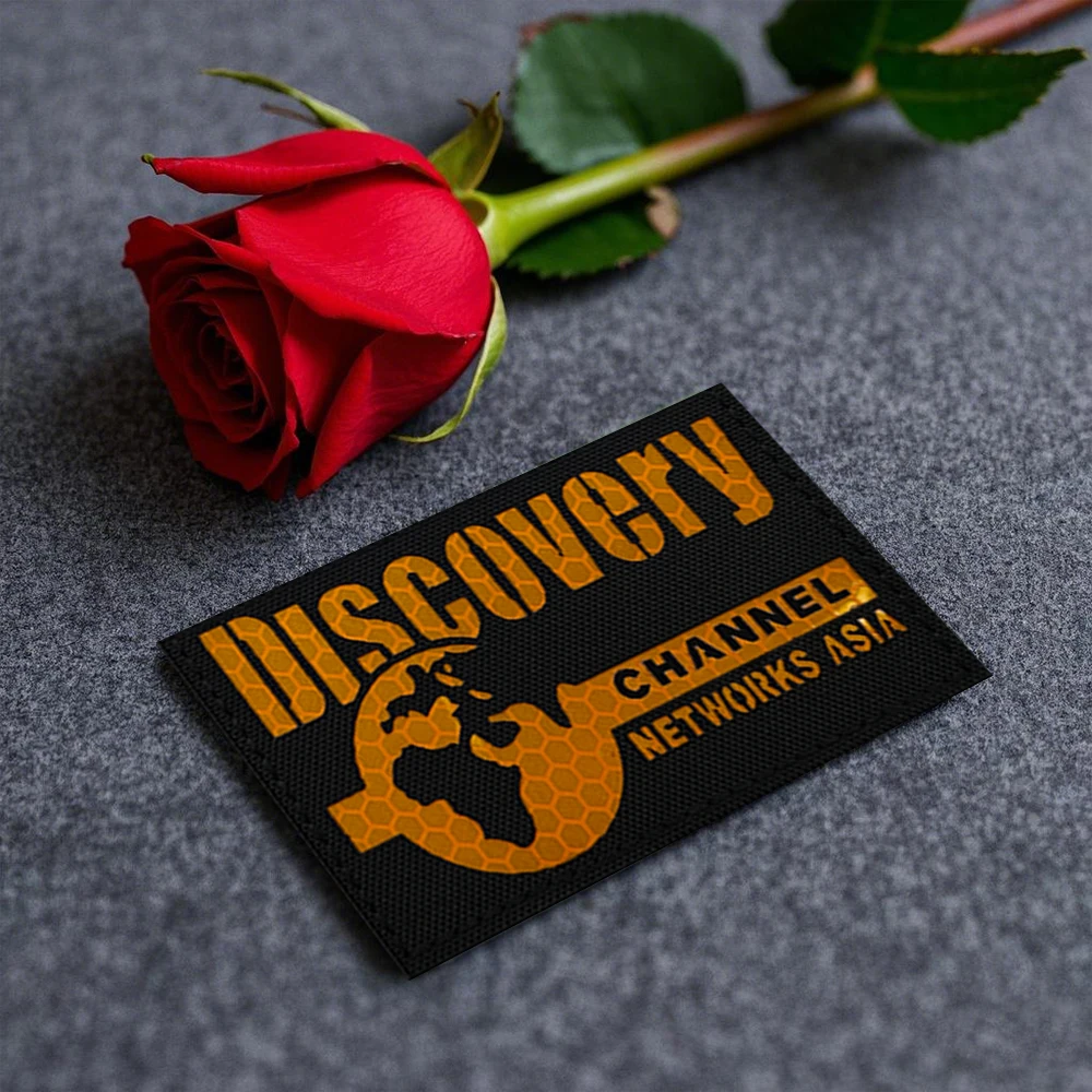 

Светоотражающие тактические нашивки DiscoveryIR с гравировкой животных для одежды, значок на рюкзак, аппликация-тактическая нашивка на тему каналов