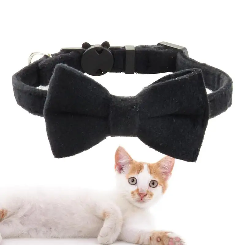 Cat Collar With Bow Pet Dog Bowtie Collar With Ringing Bell Cats And Dogs Decoration Accessories For Traveling Photography Home