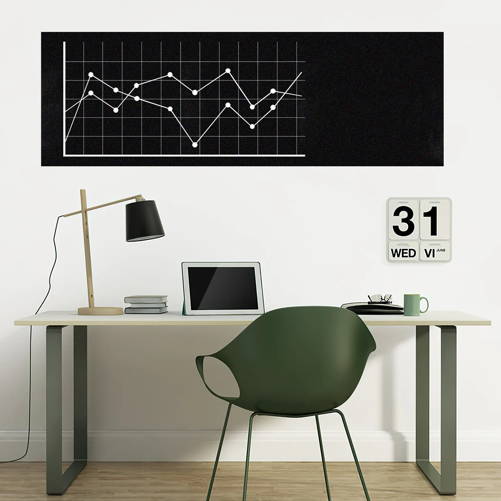 2Pcs Blackboard Stickers Self-Adhesive Chalkboard Film PVC Reusable Writable Decal for School Office Kitchen Message Board Notes