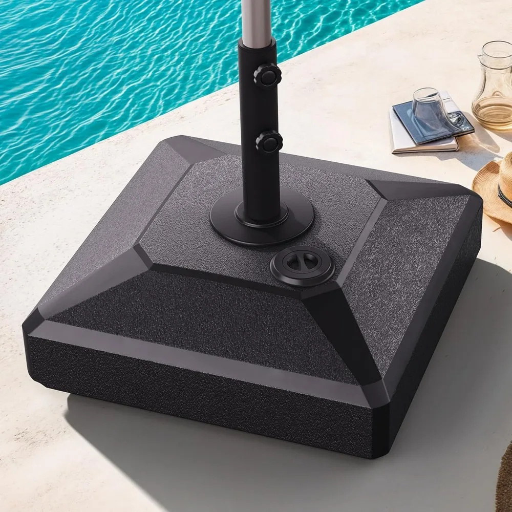 

Patio Market Umbrella Stand Base with Wheels - 158 lbs Heavy Duty Outdoor Table Umbrella Base with Sand/Water