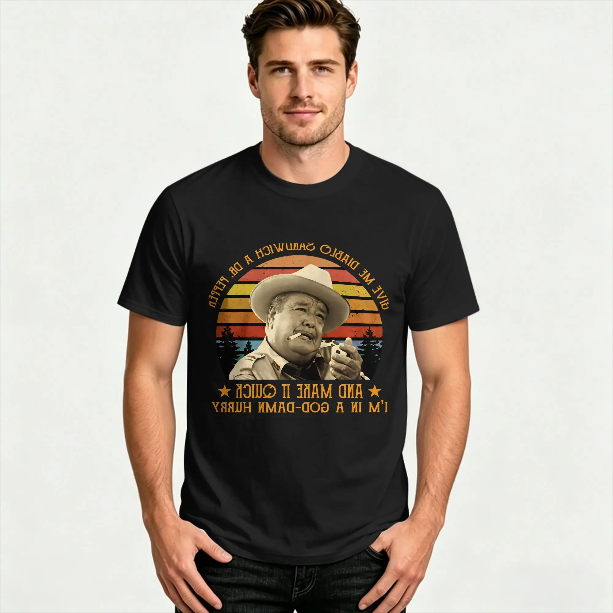 Couple T Shirt Smokey and The Bandit  T-Shirts Hippie  Summer Tees Vintage Cotton Tops Gift Idea