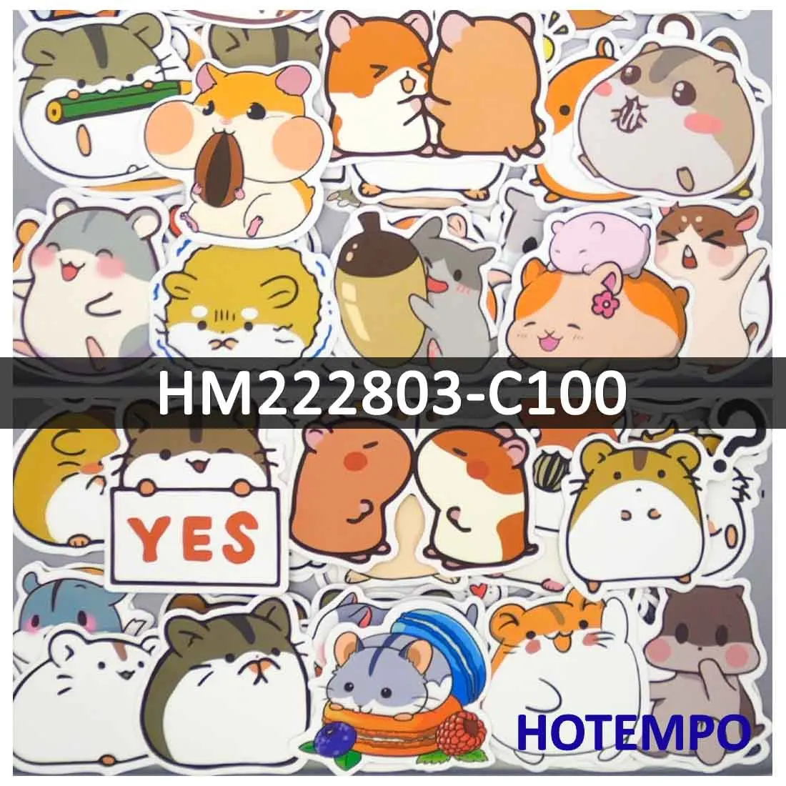 

50/100Pieces Funny Animal Cute Pets Cartoon Hamster Stickers for Phone Scrapbook Luggage Skateboard Bike Car Laptop Sticker Toys