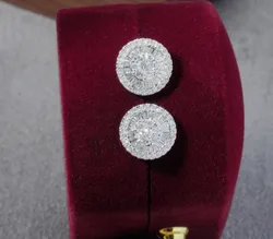 Valuable Round Lab Diamond Stud Earring 925 sterling silver Engagement Wedding Earrings for Women Bridal Promise Jewelry