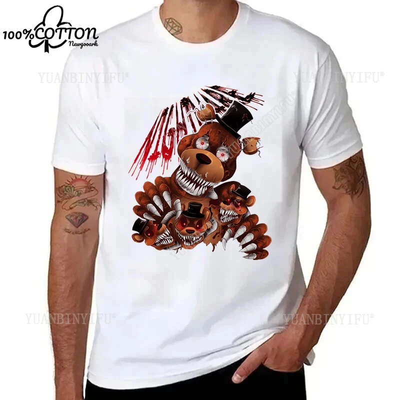 تي شيرت Fnaf 2 Animatronics تي شيرت قطني للجنسين مطبوع عليه Diy تي شيرت رائع خمس ليال أزياء الشارع #5