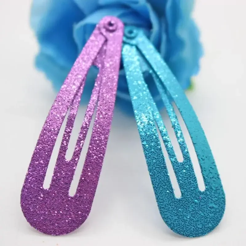 6/12 قطعة إكسسوارات شعر الفتيات دبوس الشعر الملونة المطبوعة الطلاء قطرة الماء BB كليب الكرتون المعادن الأطفال مشبك شعر