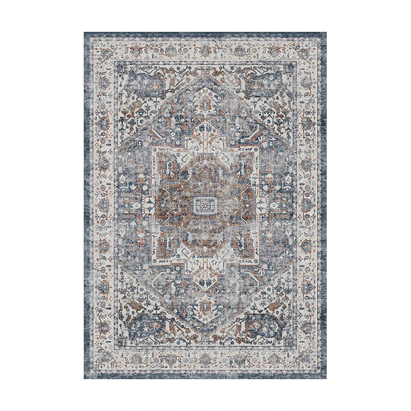 

VIKAMA Ethnic Style Carpet For Living Room Coffee Table, Bathroom Floor Mat, Bedroom Bedside Rug, Home Decoration