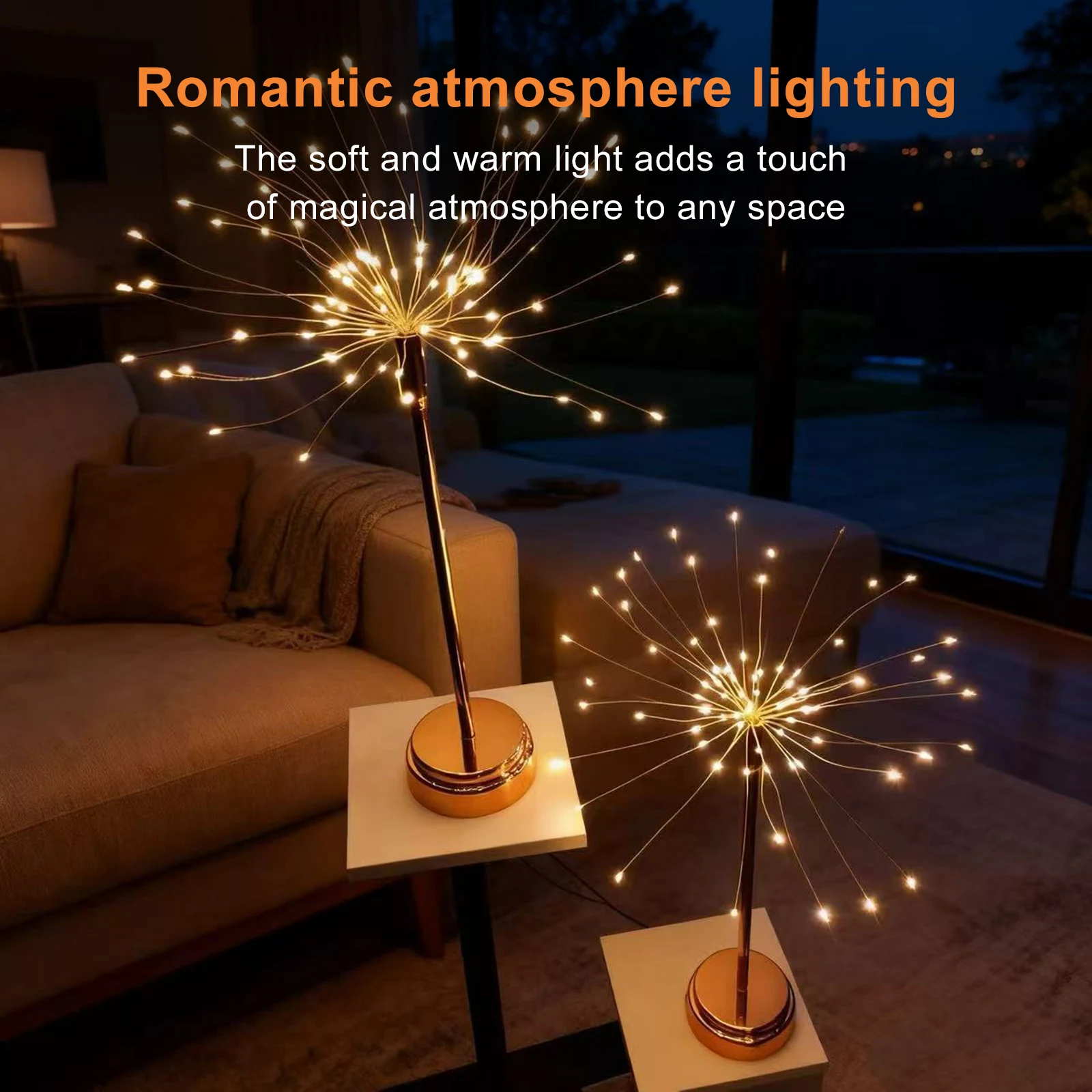 Nest and Flowers Table Lights Battery Operated Christmas Decorations Star Light with Remote LED Fairy Light for Christmas Party