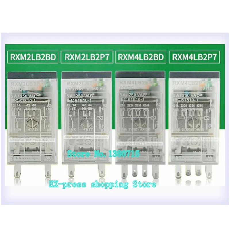 

New 10pcs/lot RXM2LB2P7 RXM4LB2BD RXM4LB2P7 BXM2LB2BD AC 230V 3A TeSys D Plug Type Intermediate Relay