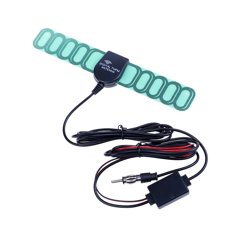 Hot Sale Adhesive Car AM FM TV Radio Digital Antenna Aerial Signal AMP Amplifier Booster