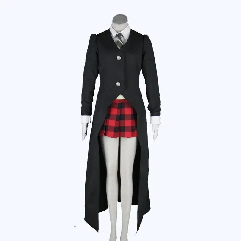 Anime Maka Albarn Cosplay Kostuum Vrouwen Meisje Rok Uniform Halloween Carnaval Feest Pruik Stropdas Wit