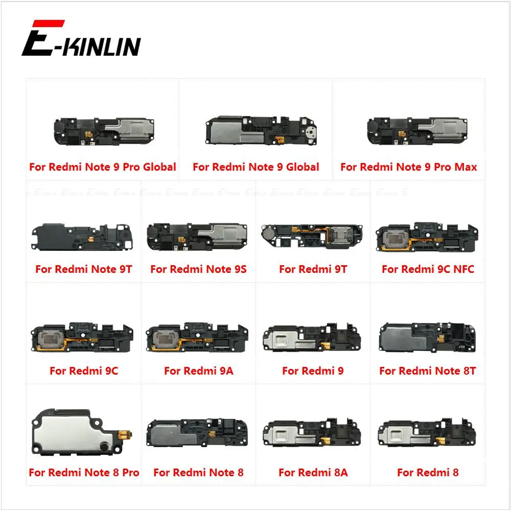 Main Back Buzzer Ringer Loud Speaker Loudspeaker Flex Cable For Redmi Note 9 9S 9T 9A 9C NFC 8 8T 8A Pro Max
