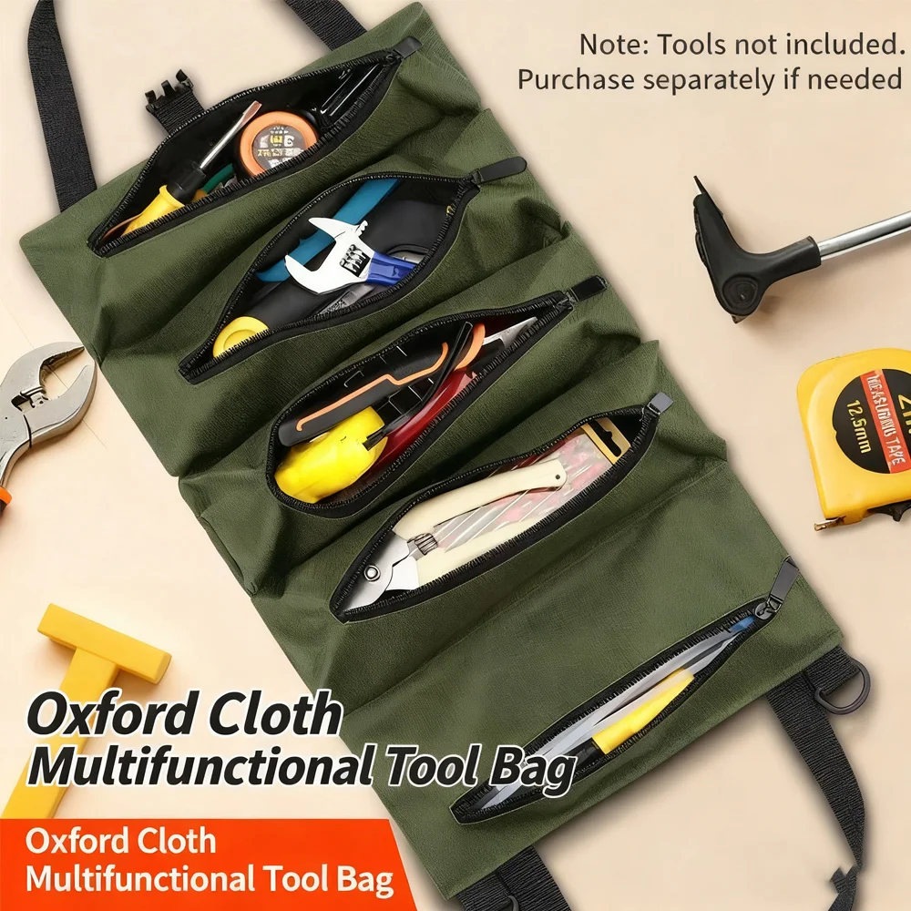 New Tool Bag Scroll Tool Storage Bag Suitable for Workers Engineers Maintenance Tools Camping Detachable Multifunctional Bag