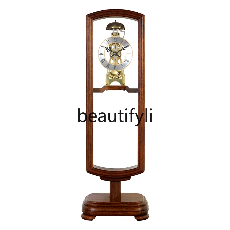 

Chinese and European clock Decorative Counter Hedgehog red sandalwood floor clock