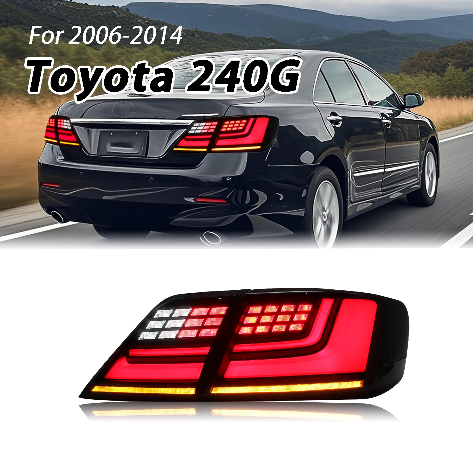 

DK Motion 2006-2014 LED Tail Lights For Toyota Camry Aurion Auto Parts New Condition 12V ABS Back Lamp