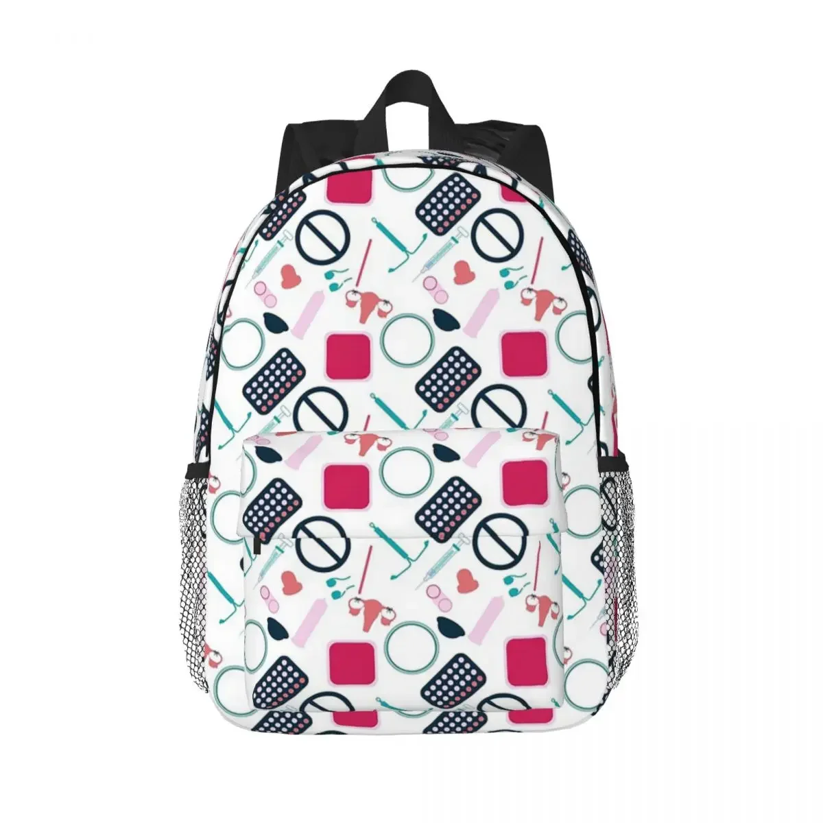 

Contraception Pattern Backpacks Boys Girls Bookbag Cartoon Children School Bags Laptop Rucksack Shoulder Bag Large Capacity