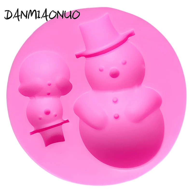 DANMIAONUO A0958027 Snowman Christmas Mini Cupcake Tools Cake Decoration Moule Patisserie Stampi Silicone Dolci