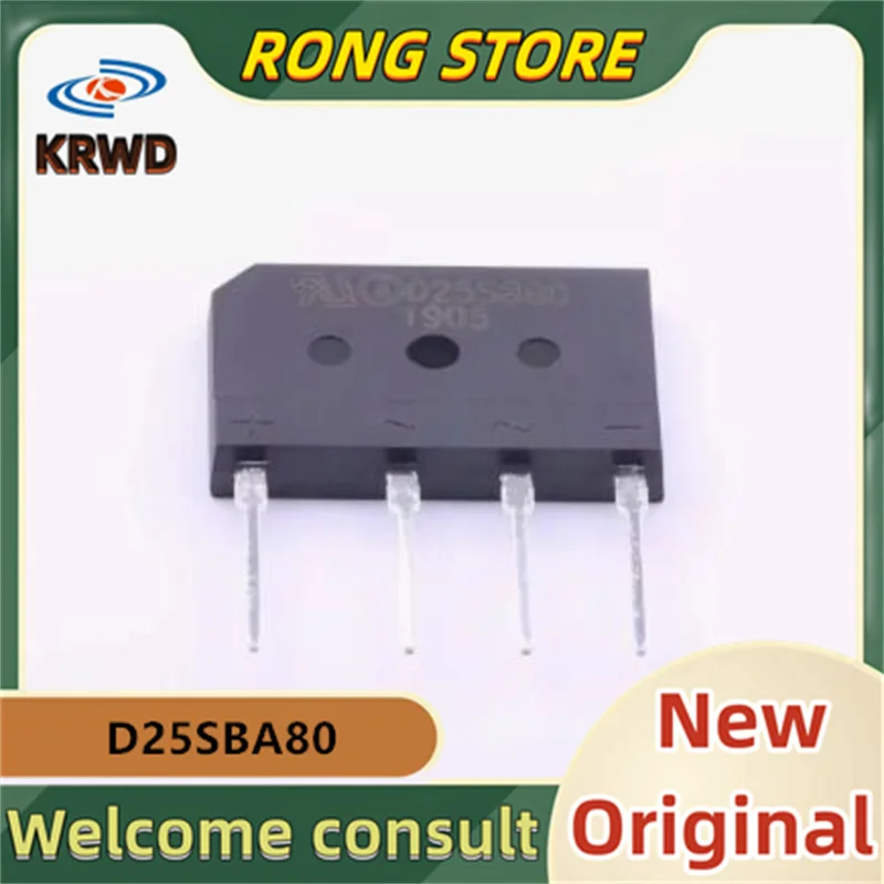 Puente rectificador para cocina de inducción, nuevo y Original Chip IC D25XBA80 D25XB80 25XB80 ZIP4, 10 piezas