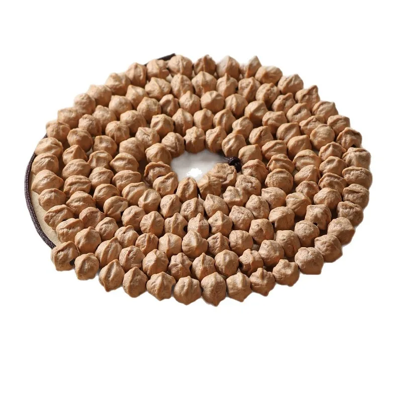 High Density Natural Baiya Horizontal Bead Bracelet Handcrafted Plain Bodhi Seed Prayer Beads Long Strand Gifts