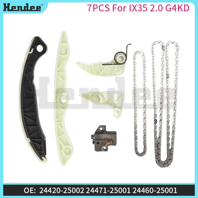 

7 Piece Set Timing Chain Kit For IX35 2.0 G4KD,High-quality Automotive Parts OE:24321-25000180L,24322-2500076L,23121-25000