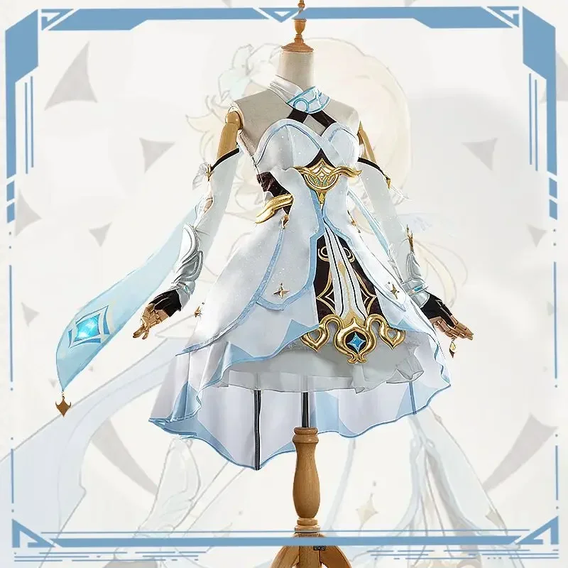 Genshin Impact Game Lumine disfraces de Cosplay, ropa de fiesta de Carnaval de Halloween para mujeres y niñas, vestido lindo, traje, peluca, conjuntos completos