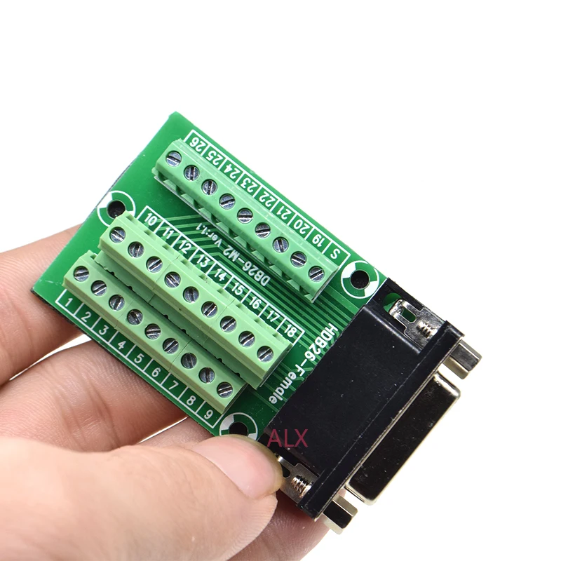 1PCS DB26 26PIN 3 ROW male female connector to terminal adapter D-SUB converter 26 pin terminal board Signal Module