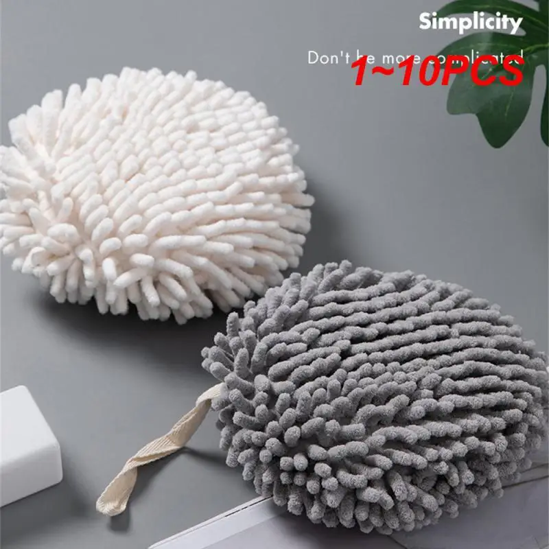 

1~10PCS New Absorbent Hand Towel Ball with Hanging Loops Quick-Drying Towel for Soft Hanging Hands Towels Balls Bathroom