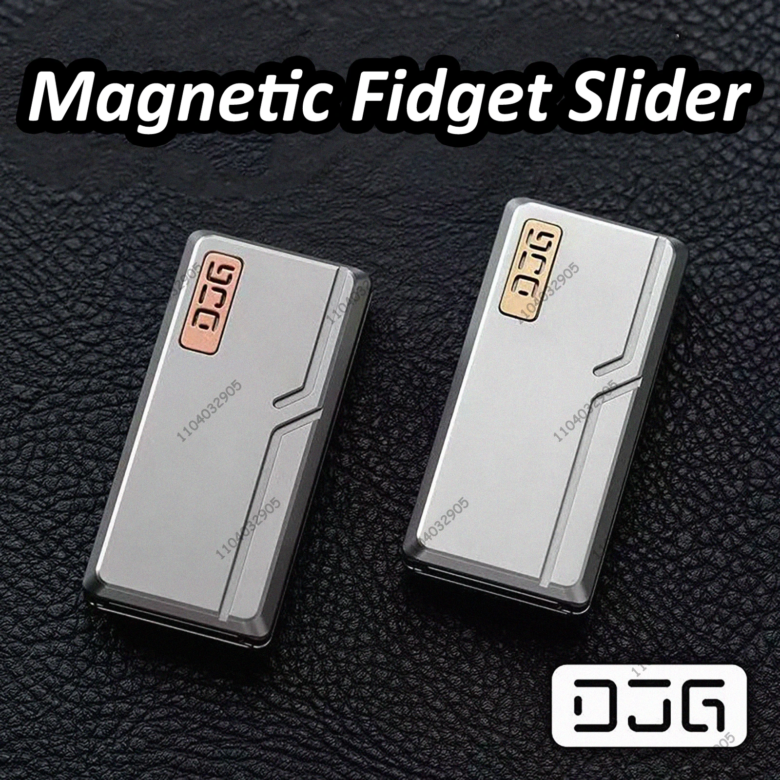 DJG Fidget Slider EDC Toy Titanium Alloy Magnetic Fidget Spinner Tuning Fork Card Pusher Fidget Gear Gadget Stress Relief
