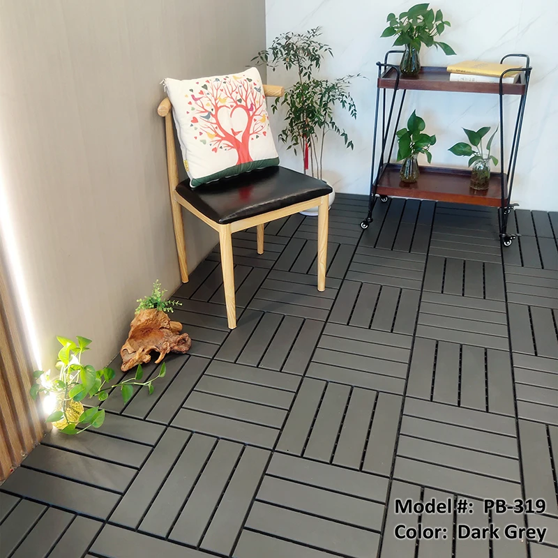 Thick Interlocking Plastic Deck Tiles, Room Center, Garage Floor Mats, Tiles Slab for Corridor and Balcony, 30x30x2cm