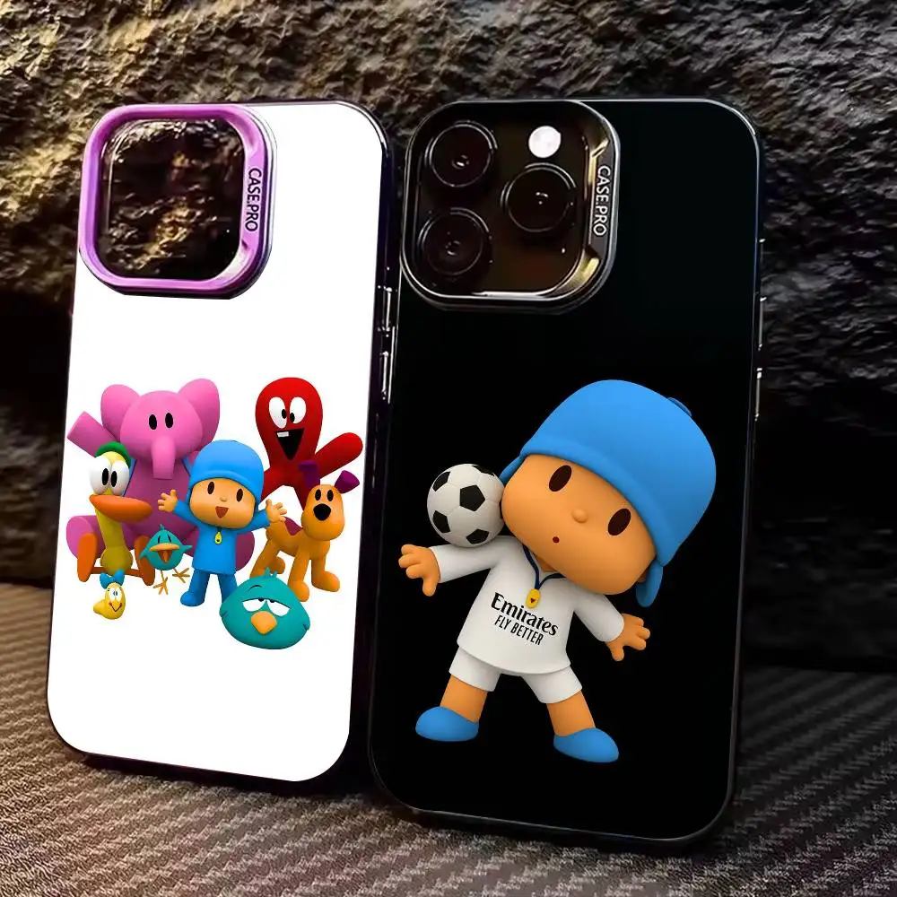 

P-Pocoyo Classic Preschool Phone Case Color Silver Case For iPhone 17,16,11,12,13,14,15 Plus,Pro Max,XS