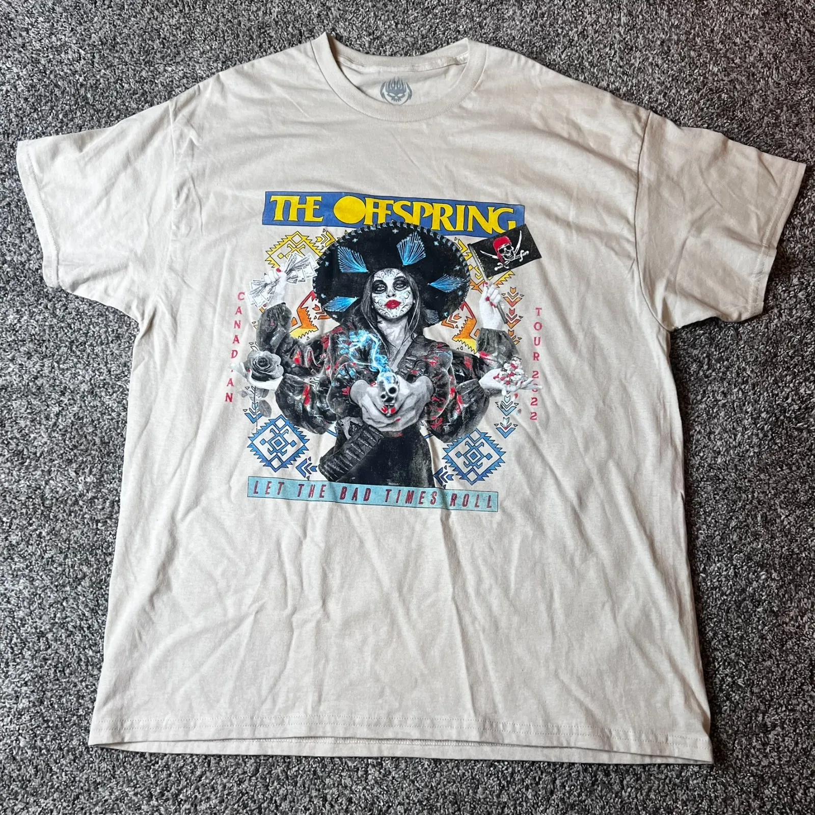 Offspring Concert Tour T Shirt XL 2022 Let The Bad Times Roll Canada Tour