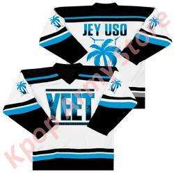 Jey Uso Yeet Logo Merch Jersey Tee Cosplay Women Men Fashion Casual Long Sleeve Sweatshirts