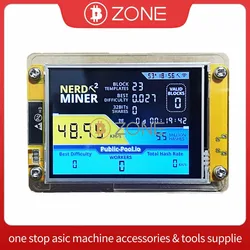 NerdMiner V2 ESP32-2432S028R Hashrate 49K/S 2.8 Inch Smart Display Crypto Solo Lottery Nerd Miner Bitcoin Miner